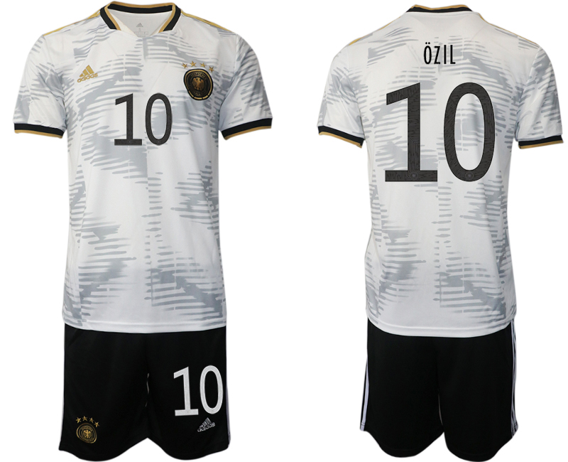 Cheap Men 2022 World Cup National Team Germany home white 10 Soccer Jerseys